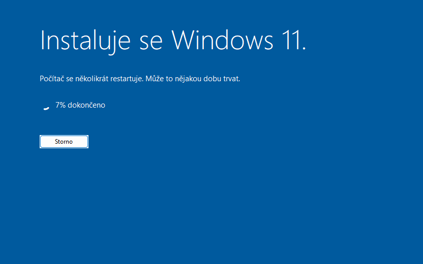 Instaluje se Windows 11