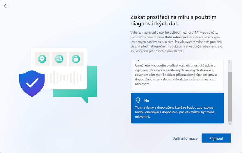 Získat prostředí na míru s použitím diagnostických dat