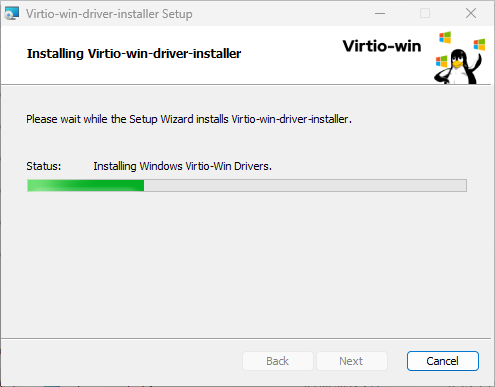 Installing Virtio-win-driver-installer